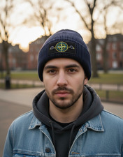 Stone Island Beanie Blu Navy |